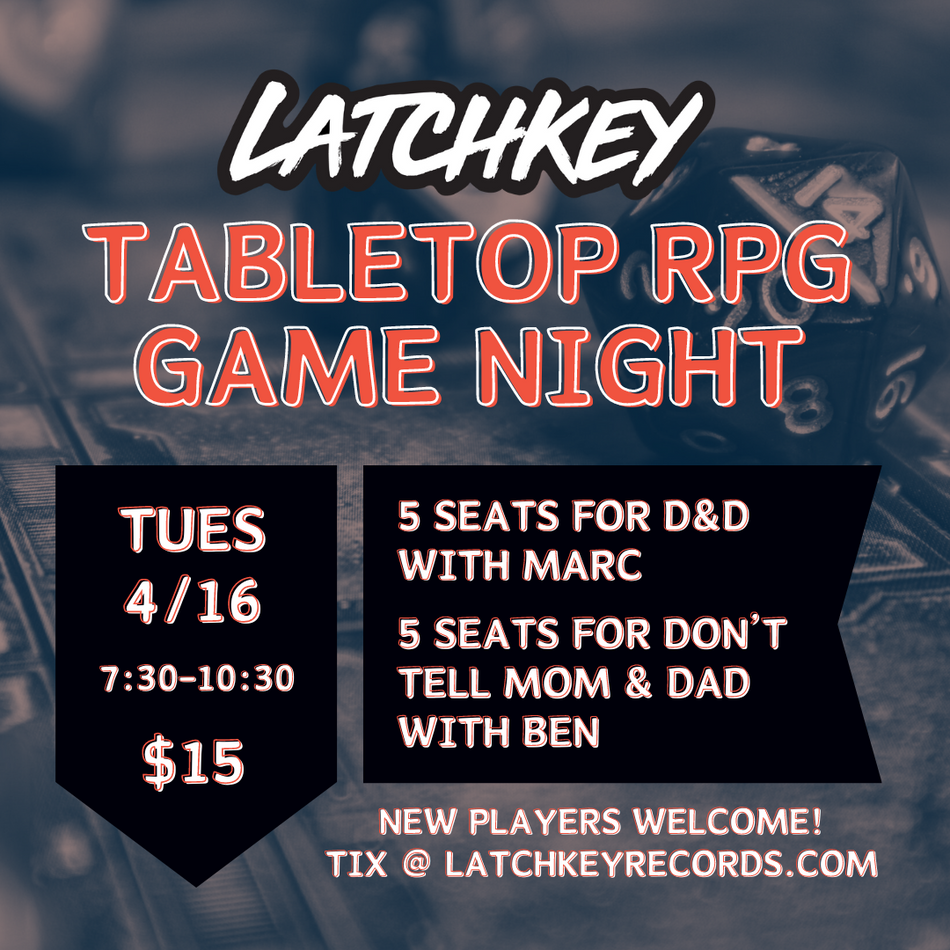 TICKET: D&D Table with Marc - April 16 @ 7:30pm