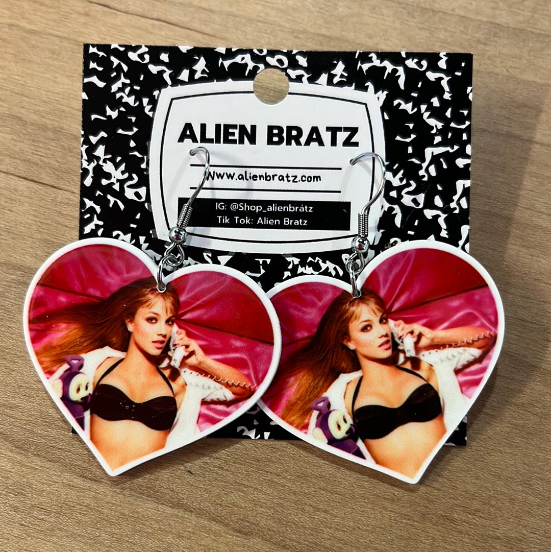 Alien Bratz Britney Spears in a heart Earrings