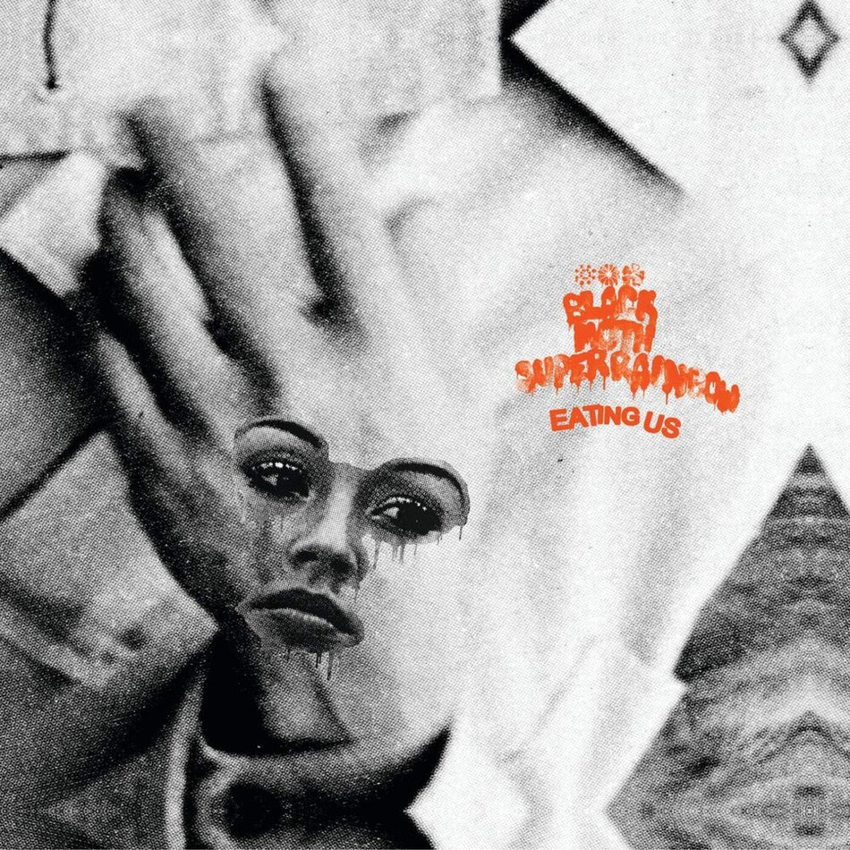 the album cover for Black Moth Super Rainbow - Eating Us