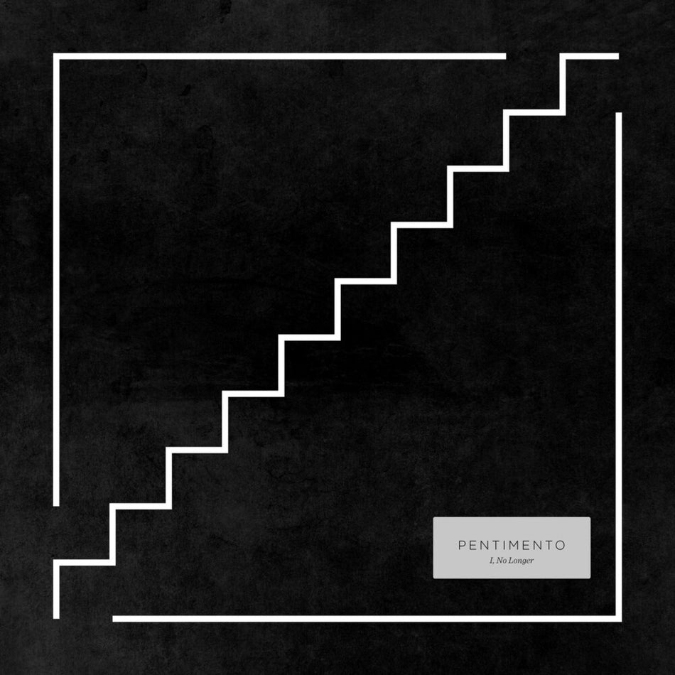 the album cover for Pentimento - I, No Longer (White with Dark Blue & Yellow Twister)