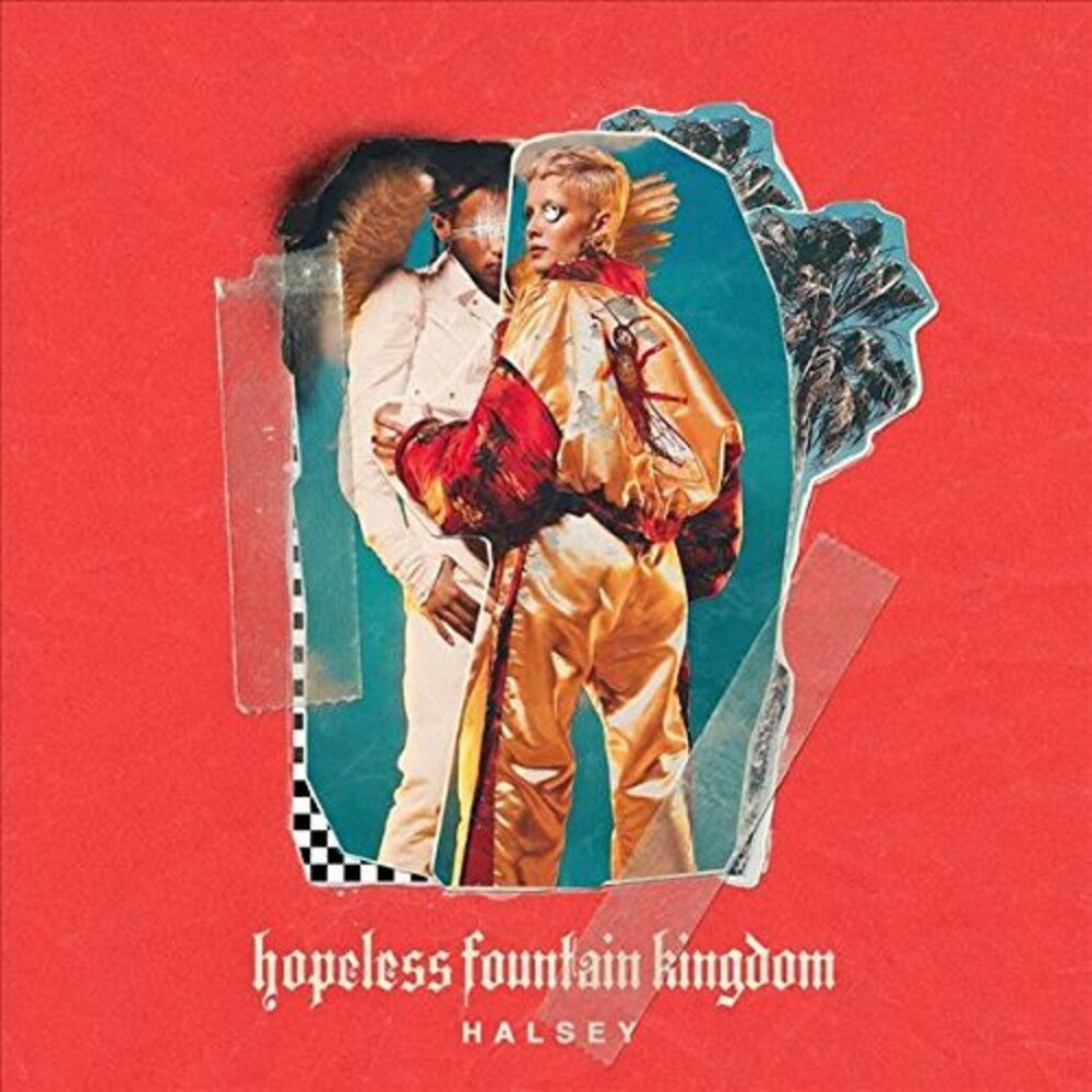 the album cover for Halsey - Hopeless Fountain Kingdom [Clear Wax With Heavy Teal Splatter LP]