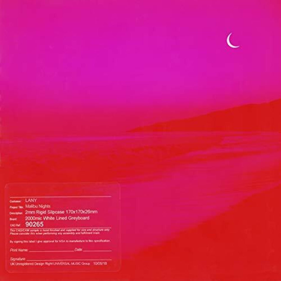 the album cover for LANY - Malibu Nights [Clear LP]