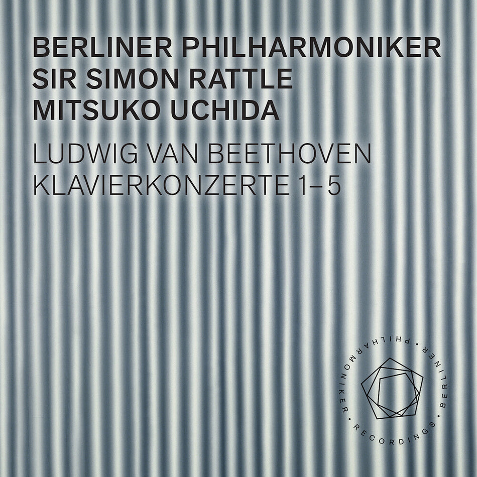 the album cover for Beethoven / Berliner Philharmoniker / Uchida - Klavierkonzerte 1-5