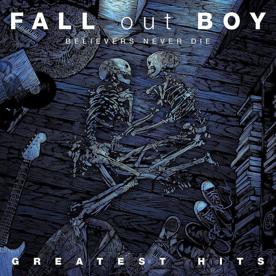 the album cover for Fall Out Boy - Believers Never Die: The Greatest Hits [2LP]