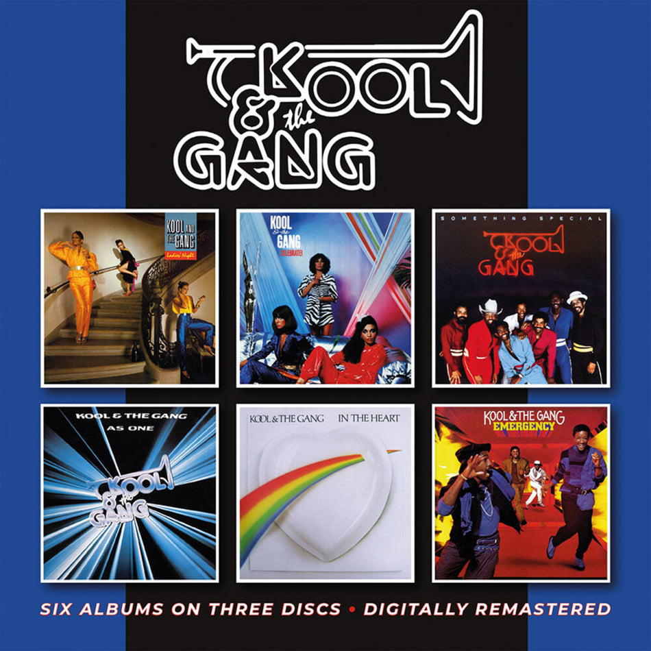 the album cover for Kool & The Gang - Ladies Night / Celebrate! / Something Special / As One / In The Heart / Emergency