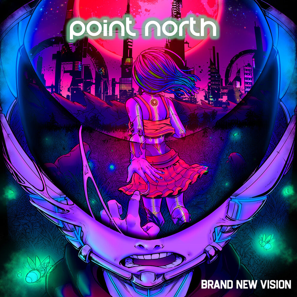 the album cover for Point North - Brand New Vision [Purple & Pink Swirl LP]
