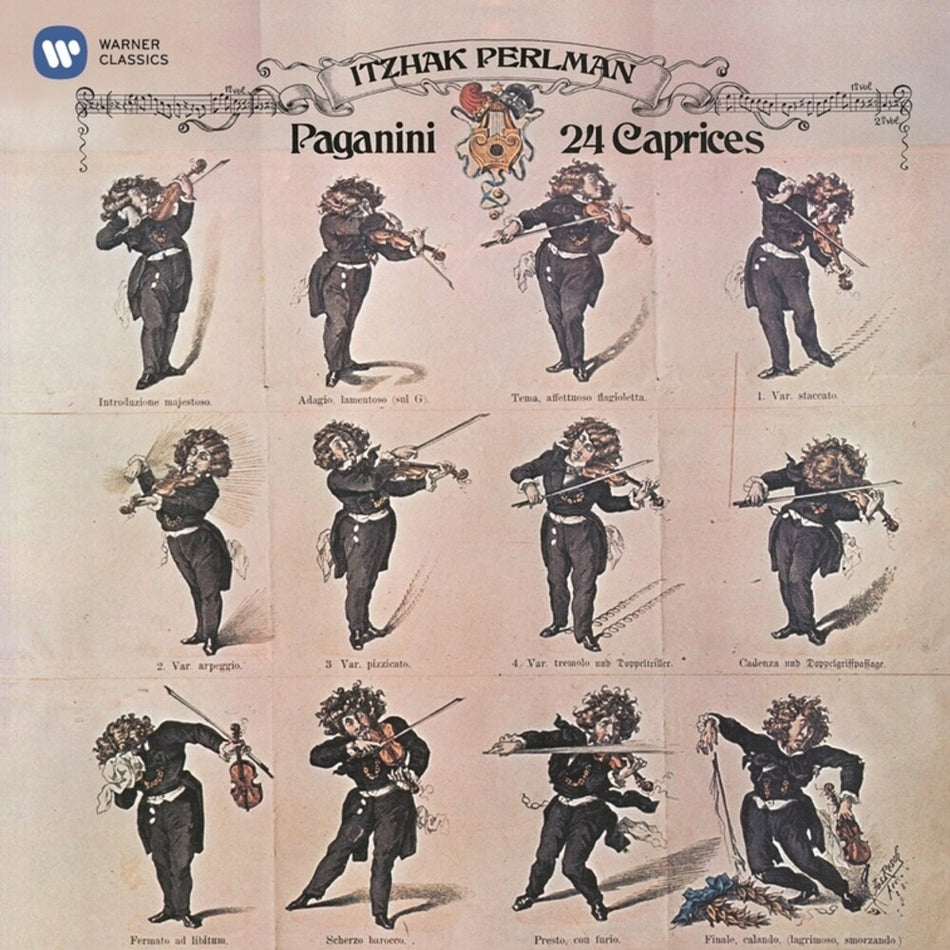 the album cover for Itzhak Perlman - Paganini: 24 Caprices