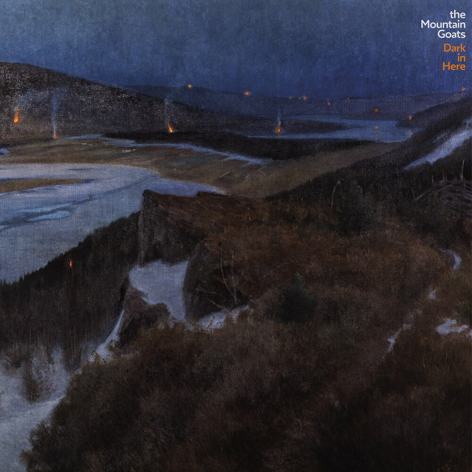 the album cover for The Mountain Goats - Dark In Here [Indie Exclusive Limited Edition Blue 2LP]