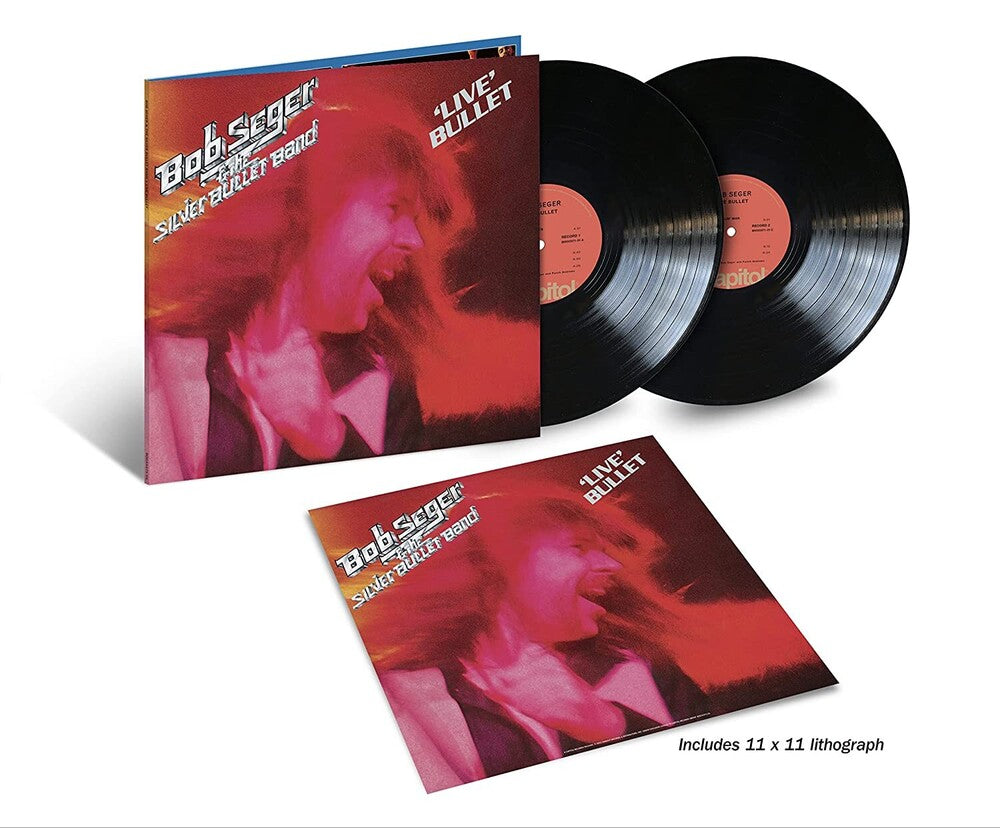 the album cover for Bob Seger & The Silver Bullet Band - Live Bullet [2LP]