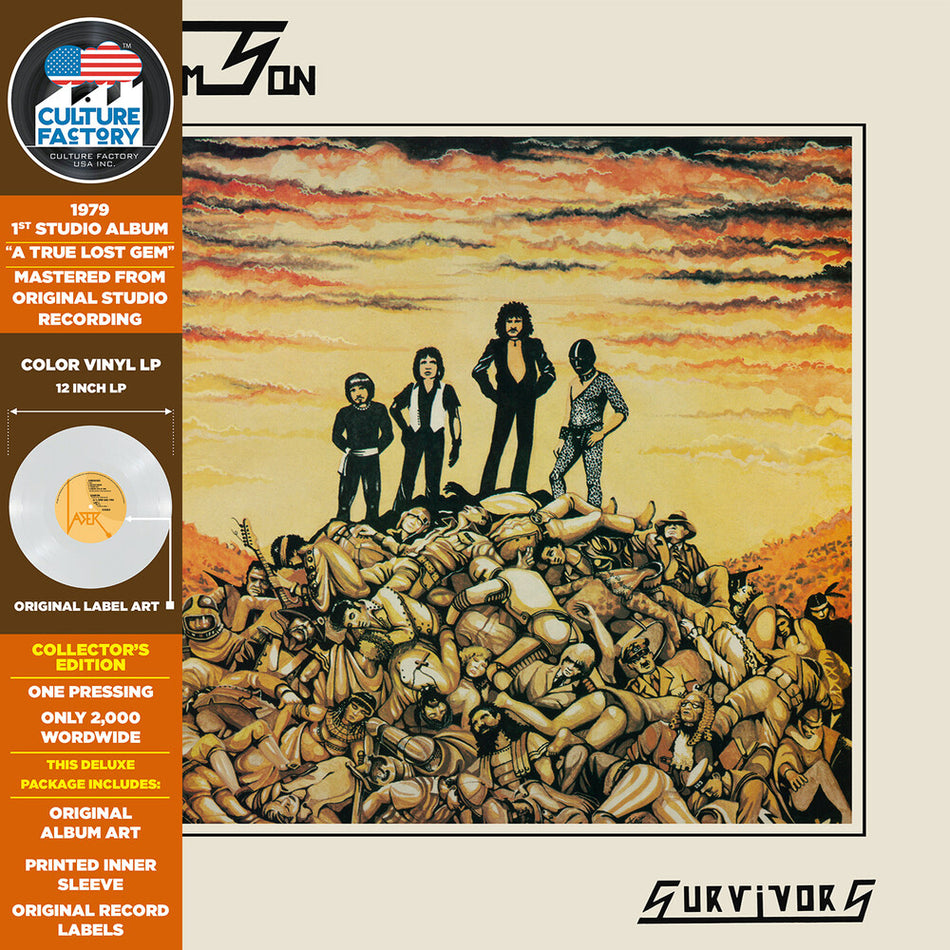 the album cover for Samson - Survivors (Milky Clear) [Colored Vinyl] [Clear Vinyl] (Grn)