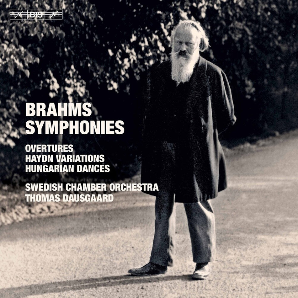 the album cover for Brahms / Swedish Chamber Orchestra / Dausgaard - Orchestral Works (Hybr) (4pk)