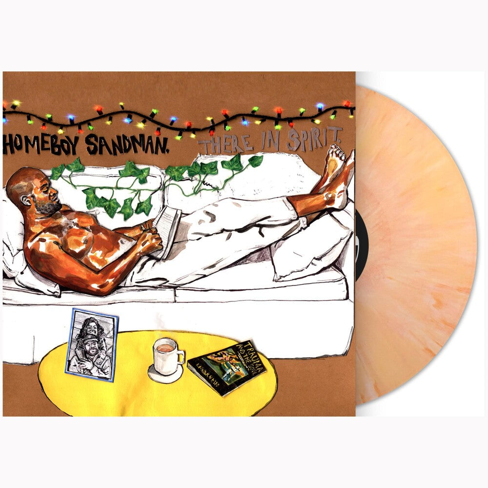 the album cover for Homeboy Sandman - There In Spirit [Indie Exclusive Limited Edition Dreamsicle LP]