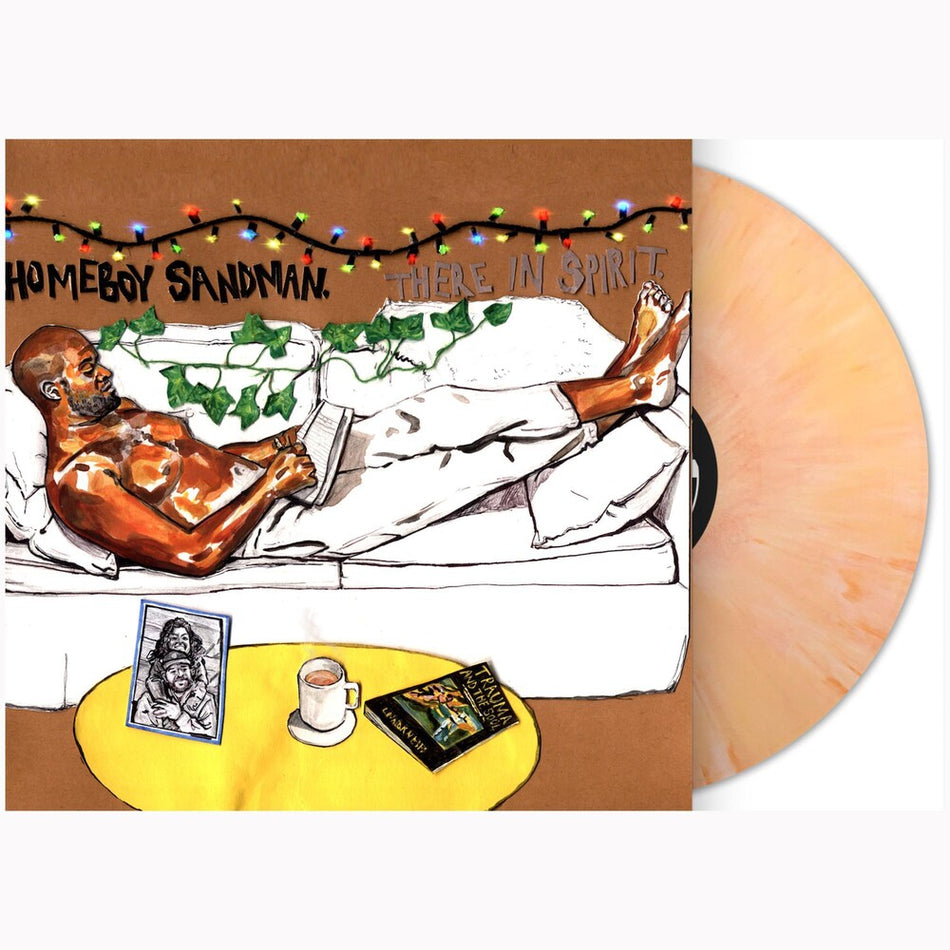 the album cover for Homeboy Sandman - There In Spirit [Indie Exclusive Limited Edition Dreamsicle LP]