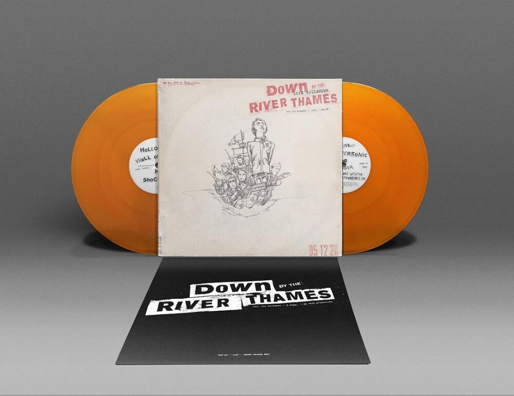 the album cover for Liam Gallagher - Down By The River Thames [Orange 2LP]