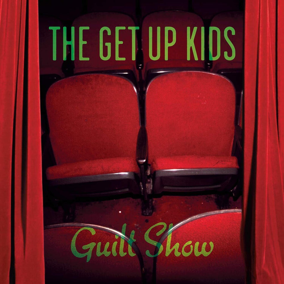 the album cover for The Get Up Kids - Guilt Show [Coke Bottle Clear with Red Splatter LP]