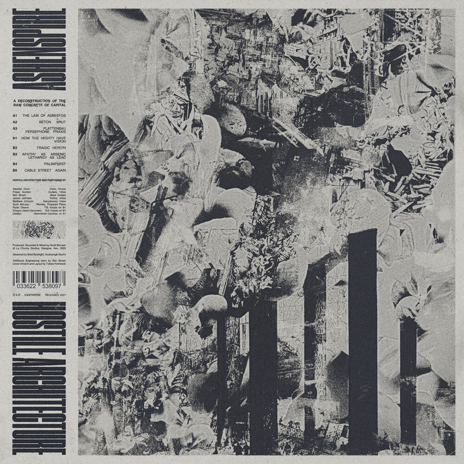 the album cover for Ashenspire - Hostile Architecture