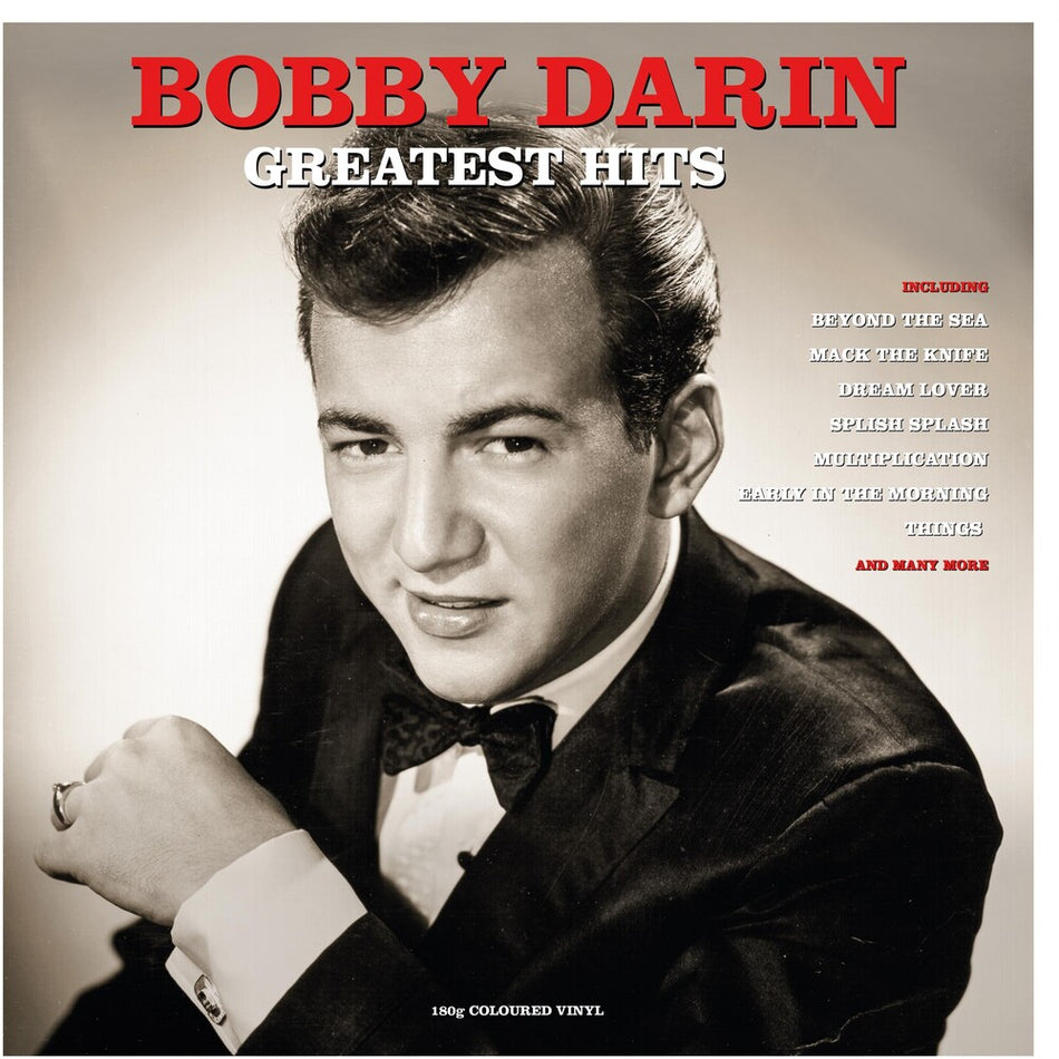 the album cover for Bobby Darin - Greatest Hits - 180gm Red Vinyl