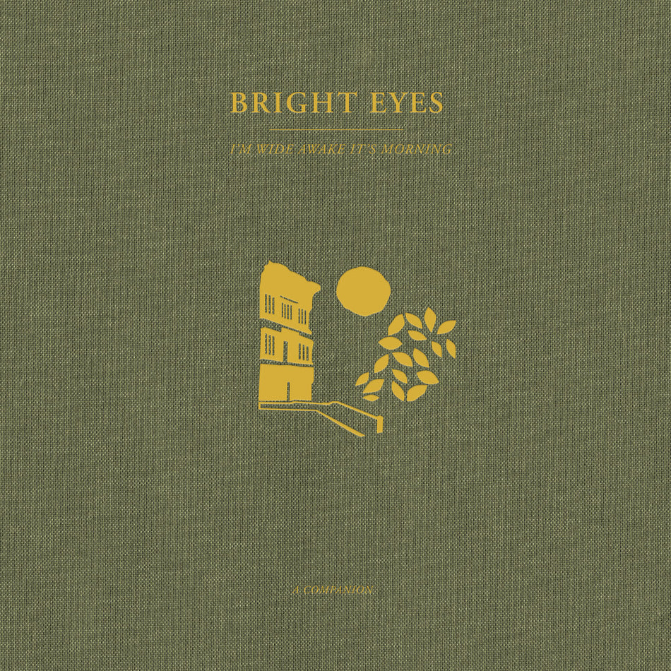 the album cover for Bright Eyes - I'm Wide Awake, It's Morning: A Companion [Opaque Gold Vinyl]