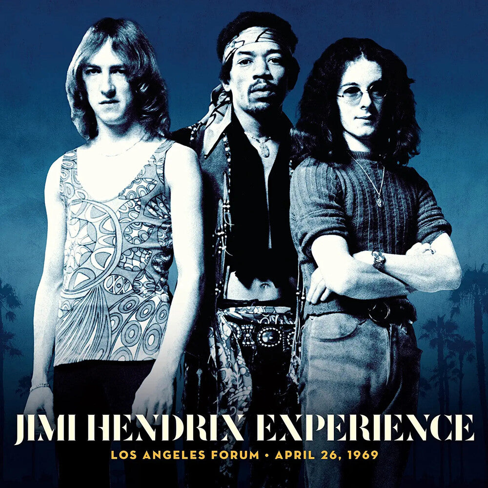 the album cover for The Jimi Hendrix Experience - Los Angeles Forum - April 26, 1969