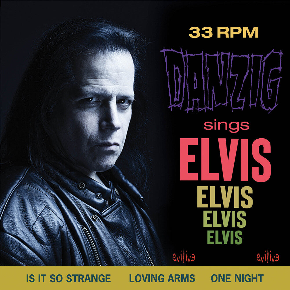 the album cover for Danzig - Sings Elvis [Purple/Yellow Haze LP]