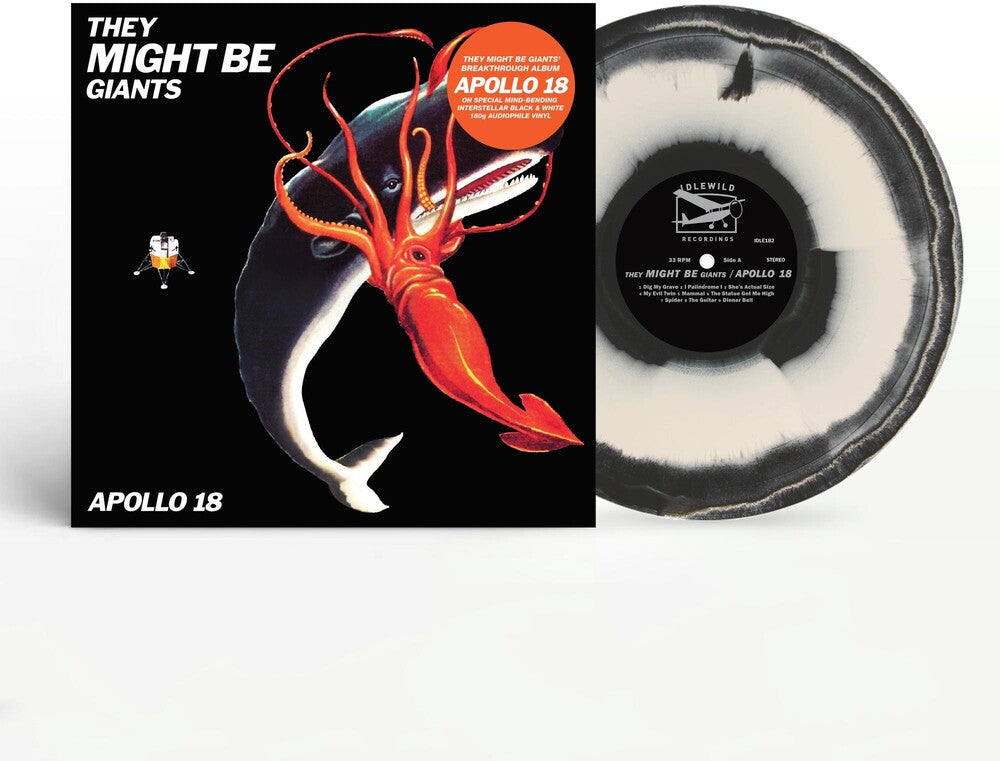the album cover for They Might Be Giants - Apollo 18 [Limited Edition Interslellar Black & White LP]