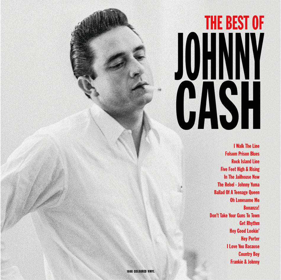 the album cover for Jonny Cash - Best Of Johnny Cash [Colored Vinyl] [180 Gram] (Red) (Uk)