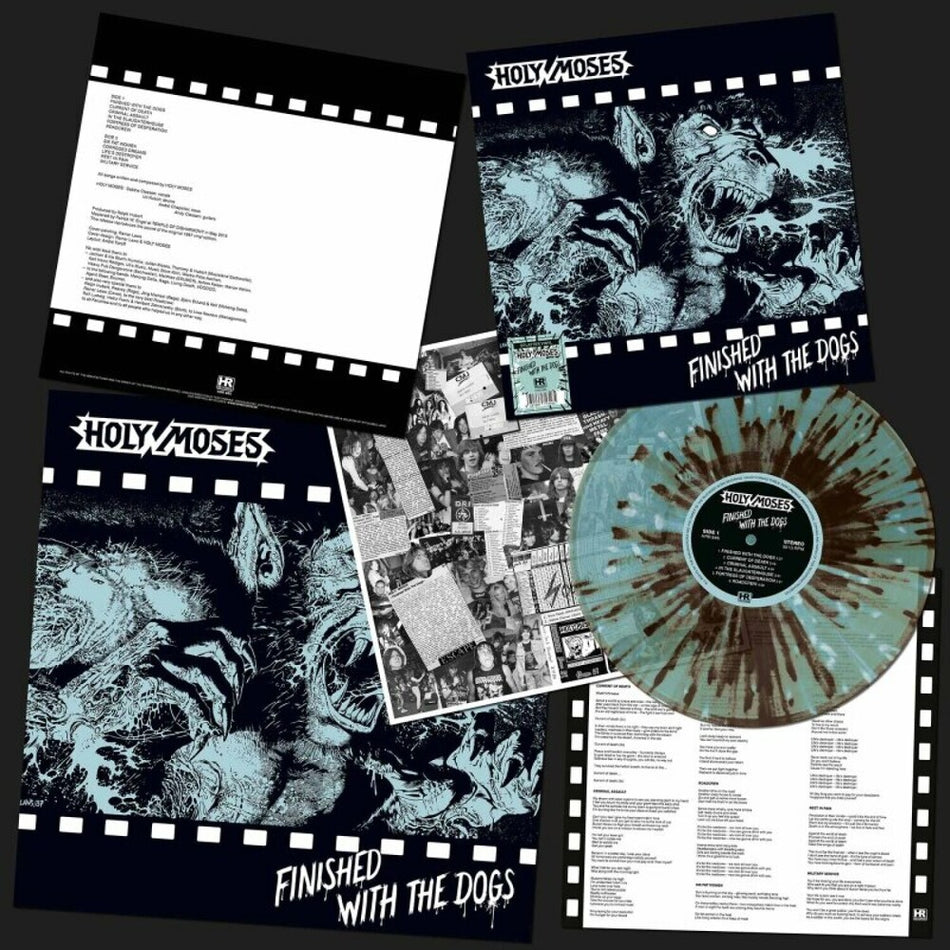 the album cover for Holy Moses - Finished With The Dogs - Splatter [Colored Vinyl]