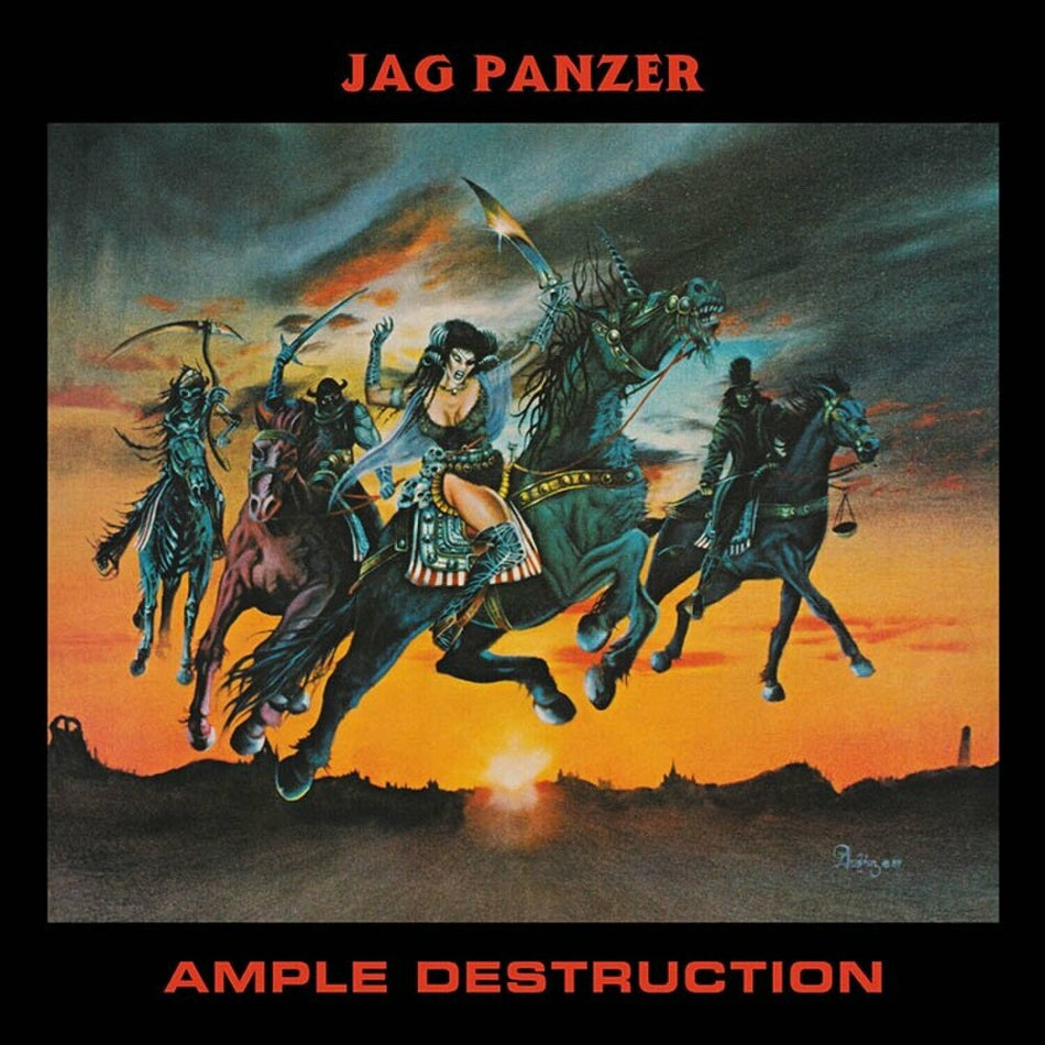 the album cover for Jag Panzer - Ample Destruction - Splatter [Colored Vinyl]