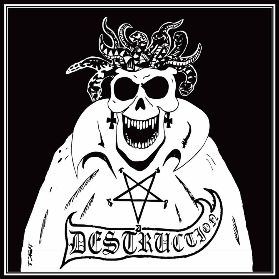 the album cover for Destruction - Bestial Invasion Of Hell (Pict)