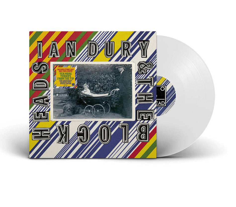 the album cover for Ian Dury & The Blockheads - Ten More Turnips From The Tip [Indie Exclusive Limited Edition White LP]