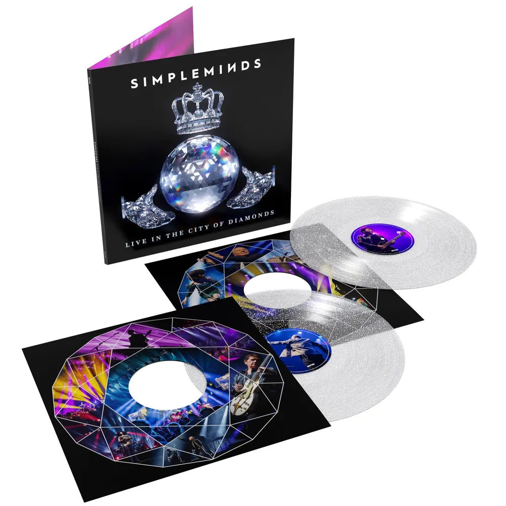 the album cover for Simple Minds - Live In The City Of Diamonds [Indie Exclusive Diamond 2 LP]