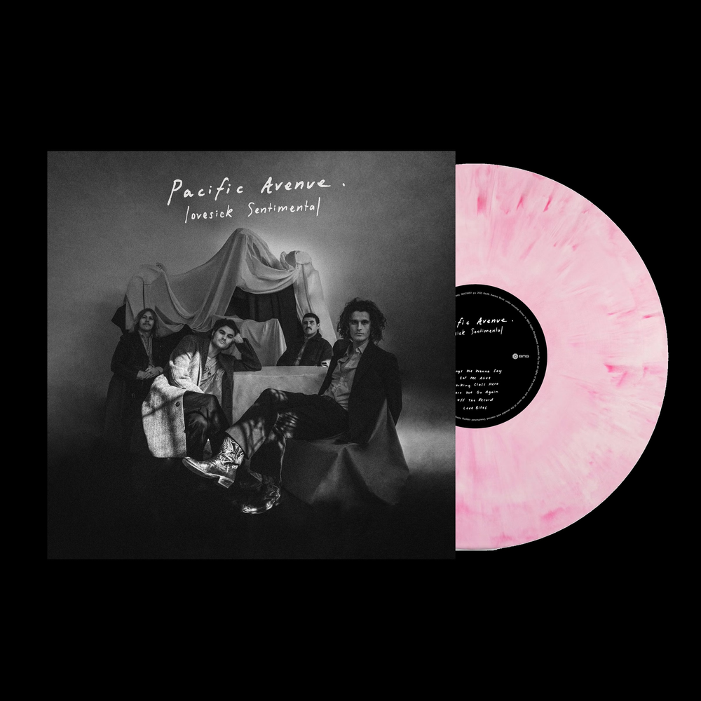 the album cover for Pacific Avenue - Lovesick Sentimental [Sentimental Pink]