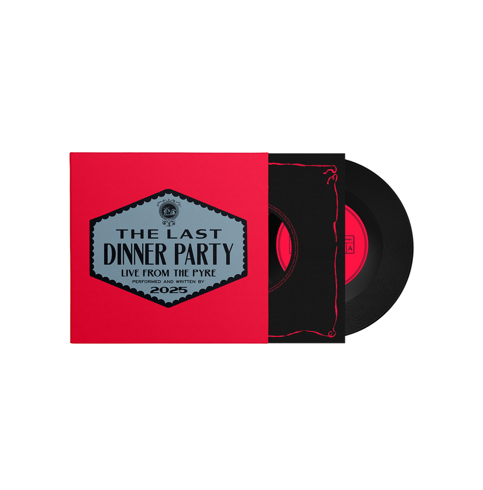 the album cover for The Last Dinner Party - The Scythe (Live From The Pyre) [RSD 2026]