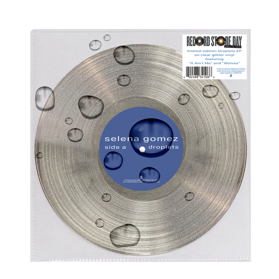 the album cover for Selena Gomez - Droplets [RSD 2026]