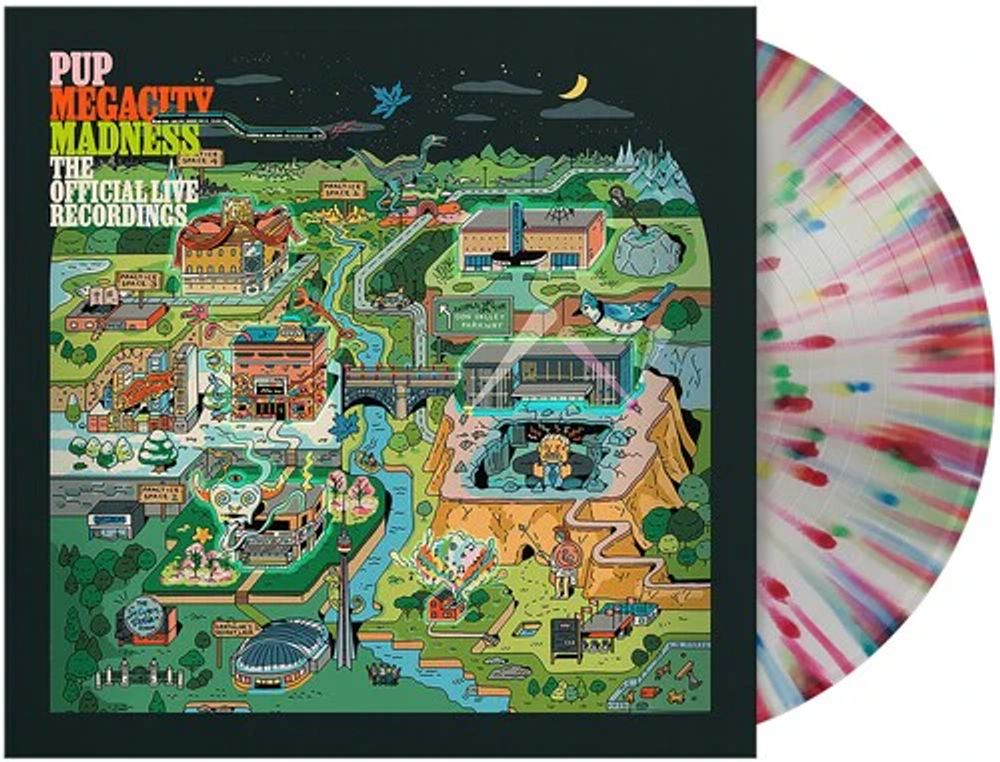 the album cover for Pup - Megacity Madness (The Official Live Recordings) [Multicolor Splatter LP]