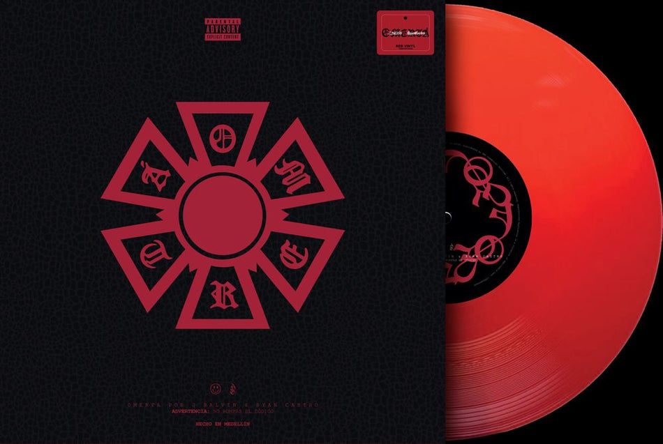the album cover for J Balvin & Ryan Castro - OMERTA [Red]