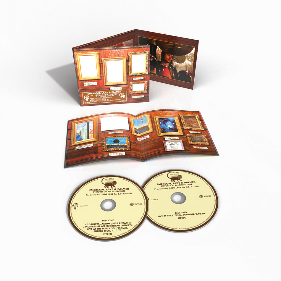 the album cover for Emerson, Lake & Palmer - Pictures at an Exhibition: Live Deluxe Edition