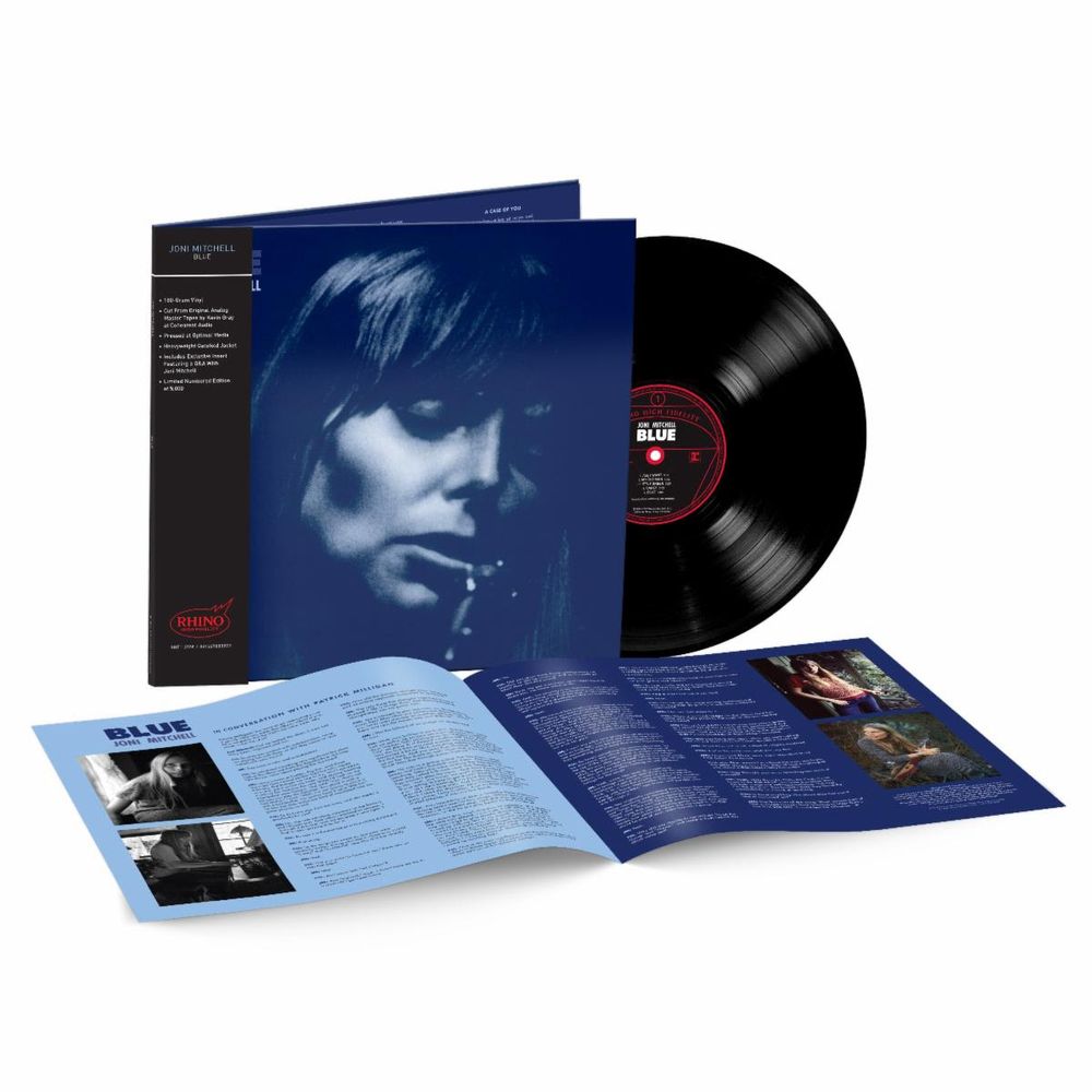 the album cover for Joni Mitchell - Blue [Rhino Hi-Fi, Brick & Mortar Exclusive]