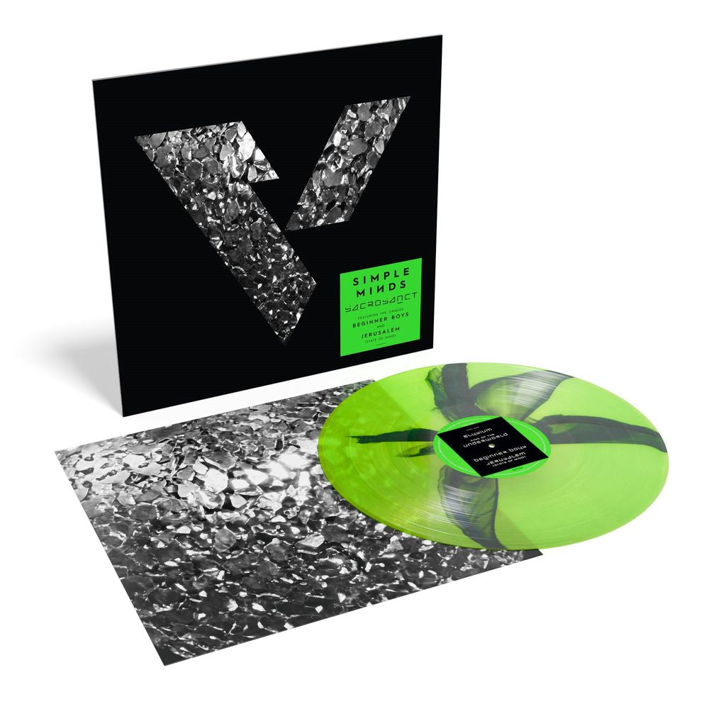 the album cover for Simple Minds - Sacrosanct [Indie Exclusive Green/Black Inkplosion]