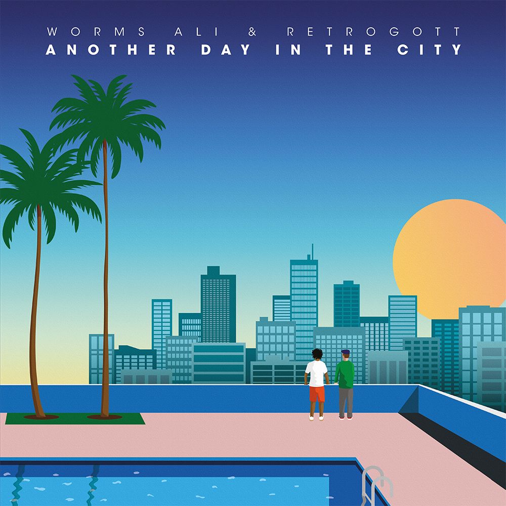 the album cover for Worms Ali & Retrogott - Another Day In The City