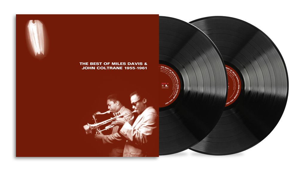 the album cover for Miles Davis & John Coltrane - The Best of Miles Davis & John Coltrane: 1955-1961 [2 LP]