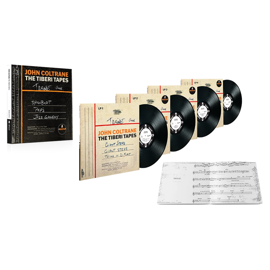 the album cover for John Coltrane - The Tiberi Tapes [4LP Box]