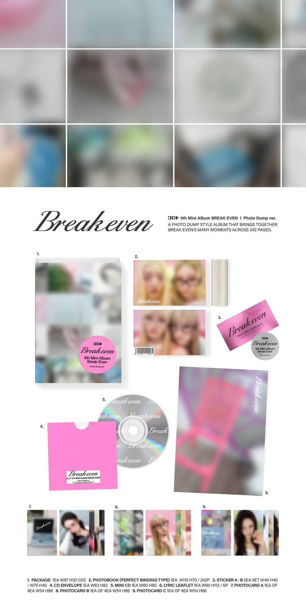 the album cover for ILLIT - BREAK EVEN [Photo Dump ver.]