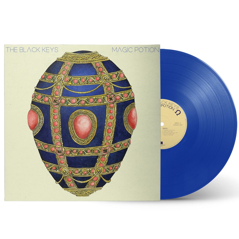 the album cover for The Black Keys - Magic Potion - 20th Anniversary [Magic Potion Blue]