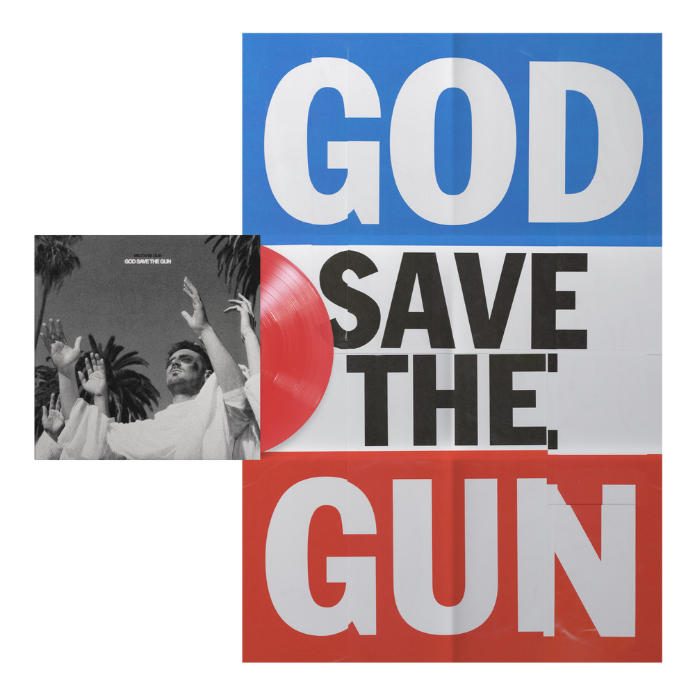 the album cover for Militarie Gun - God Save The Gun [Indie Exclusive Transclucent Red]