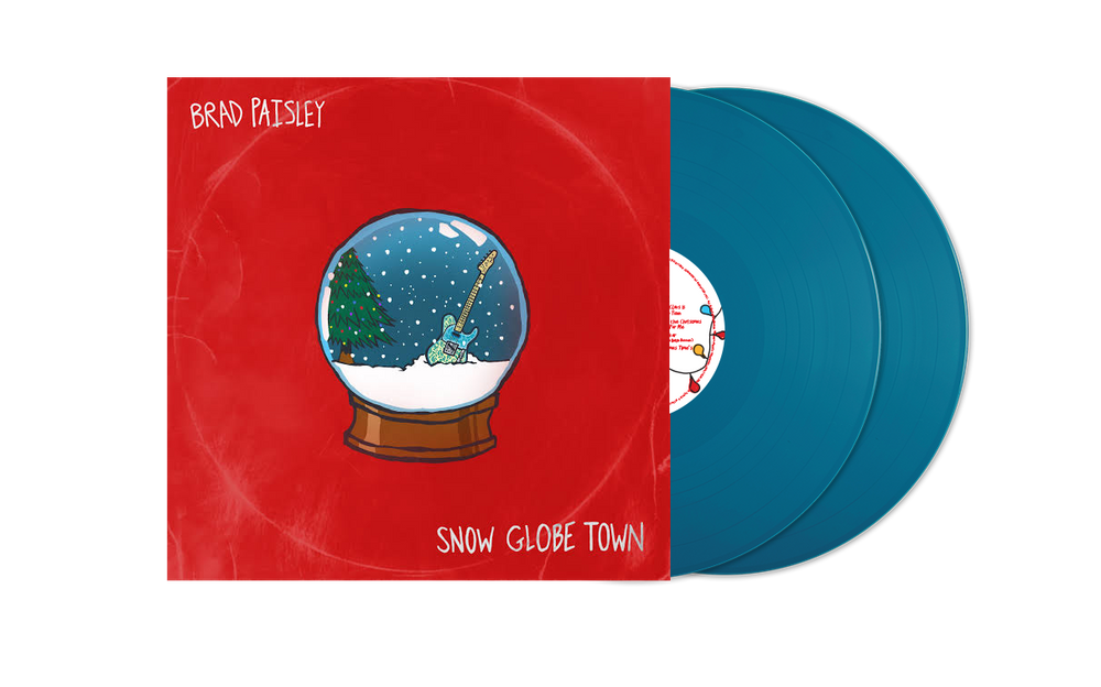 the album cover for Brad Paisley - Snow Globe Town [Aqua]
