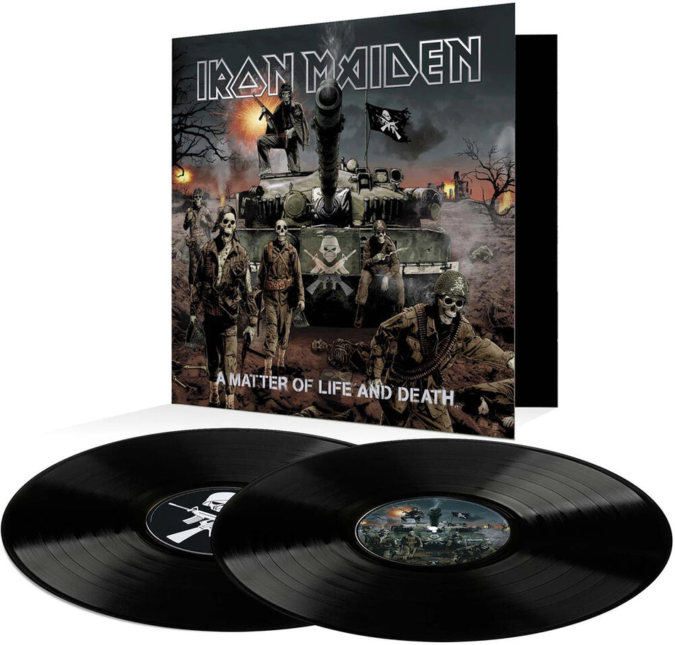 the album cover for Iron Maiden - Matter Of Life & Death (Uk)