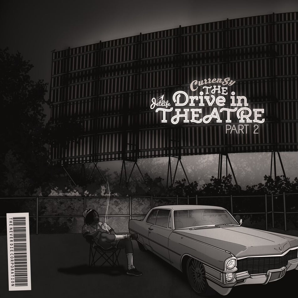the album cover for Curren$y - Drive In Theatre Pt. 2 - Smokey Clear [Clear Vinyl]