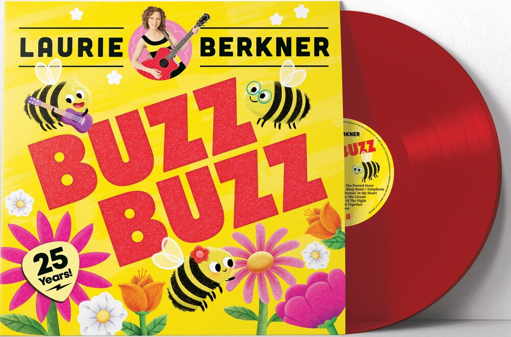 the album cover for The Laurie Berkner Band - Buzz Buzz: 25th Anniversary Edition [Apple Red LP]