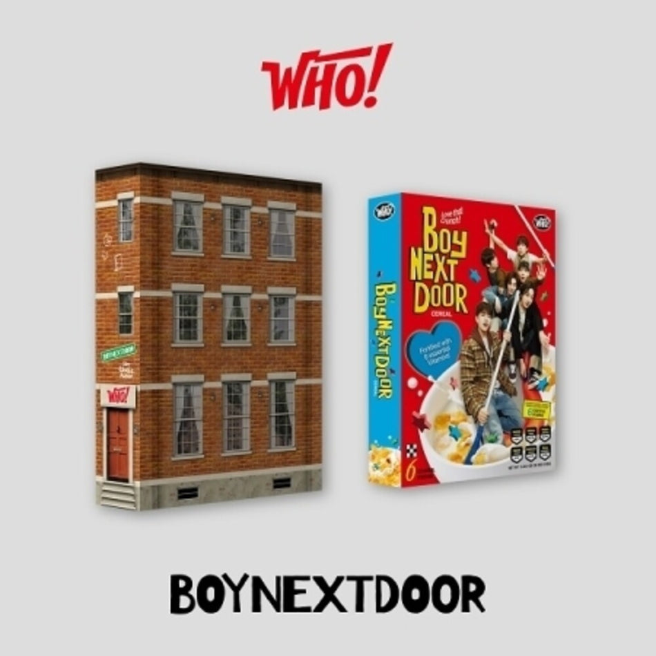 the album cover for BOYNEXTDOOR - Who! - Random Cover (Post) (Pcrd) (Phob) (Phot)
